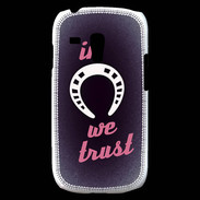 Coque Samsung Galaxy S3 Mini In Luck We trust Rouge ZG