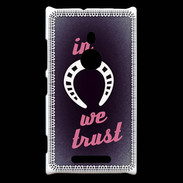 Coque Nokia Lumia 925 In Luck We trust Rouge ZG