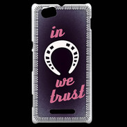 Coque Sony Xperia M In Luck We trust Rouge ZG
