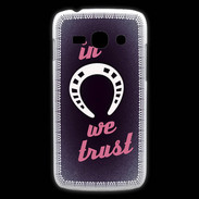 Coque Samsung Galaxy Ace3 In Luck We trust Rouge ZG