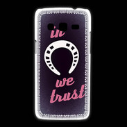 Coque Samsung Galaxy Express2 In Luck We trust Rouge ZG