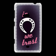 Coque Nokia Lumia 625 In Luck We trust Rouge ZG