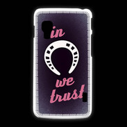 Coque LG L5 2 In Luck We trust Rouge ZG