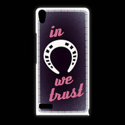 Coque Huawei Ascend P6 In Luck We trust Rouge ZG