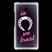 Coque Huawei Ascend Mate In Luck We trust Rouge ZG