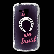 Coque Samsung Galaxy Trend In Luck We trust Rouge ZG
