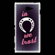 Coque Sony Xperia M2 In Luck We trust Rouge ZG