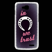 Coque LG L90 In Luck We trust Rouge ZG