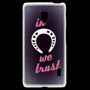 Coque LG F6 In Luck We trust Rouge ZG