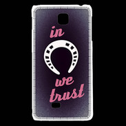 Coque LG F5 In Luck We trust Rouge ZG