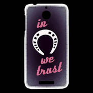 Coque HTC Desire 510 In Luck We trust Rouge ZG