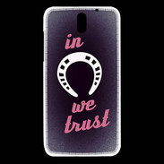Coque HTC Desire 610 In Luck We trust Rouge ZG