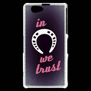 Coque Sony Xperia Z1 Compact In Luck We trust Rouge ZG
