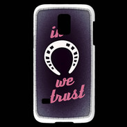 Coque Samsung Galaxy S5 Mini In Luck We trust Rouge ZG