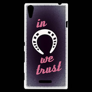 Coque Sony Xperia T3 In Luck We trust Rouge ZG