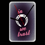 Grande pendule murale In Luck We trust Rouge ZG