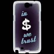 Coque Samsung Galaxy Note 2 In Money We trust Bleu ZG