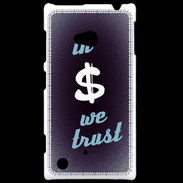 Coque Nokia Lumia 720 In Money We trust Bleu ZG
