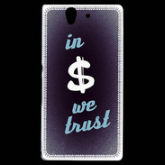 Coque Sony Xperia Z In Money We trust Bleu ZG