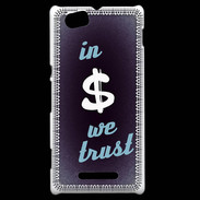 Coque Sony Xperia M In Money We trust Bleu ZG