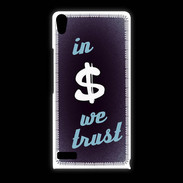 Coque Huawei Ascend P6 In Money We trust Bleu ZG