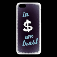Coque iPhone 5C In Money We trust Bleu ZG