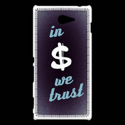 Coque Sony Xperia M2 In Money We trust Bleu ZG