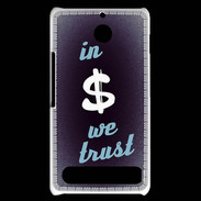 Coque Sony Xperia E1 In Money We trust Bleu ZG