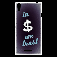 Coque Sony Xperia T3 In Money We trust Bleu ZG
