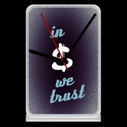 Pendule de bureau In Money We trust Bleu ZG