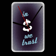 Grande pendule murale In Money We trust Bleu ZG