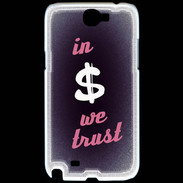Coque Samsung Galaxy Note 2 In Money We trust Rouge ZG