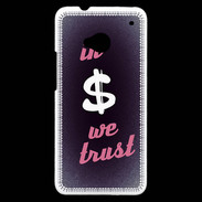 Coque HTC One In Money We trust Rouge ZG