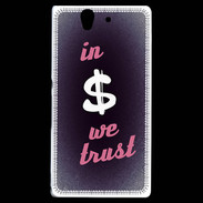 Coque Sony Xperia Z In Money We trust Rouge ZG