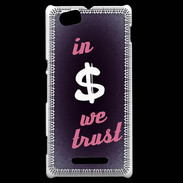 Coque Sony Xperia M In Money We trust Rouge ZG