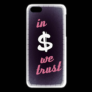 Coque iPhone 5C In Money We trust Rouge ZG