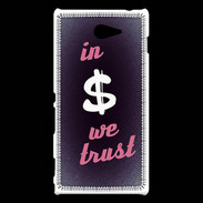 Coque Sony Xperia M2 In Money We trust Rouge ZG