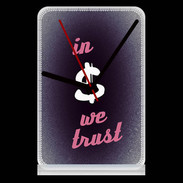 Pendule de bureau In Money We trust Rouge ZG