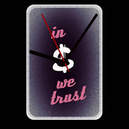Grande pendule murale In Money We trust Rouge ZG