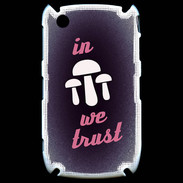 Coque Blackberry 8520 In Mushrooms We trust Rouge ZG