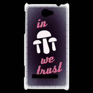 Coque HTC Windows Phone 8S In Mushrooms We trust Rouge ZG