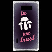 Coque LG Optimus L7 In Mushrooms We trust Rouge ZG