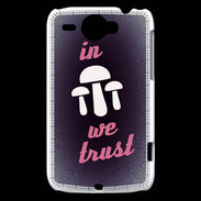 Coque HTC Wildfire G8 In Mushrooms We trust Rouge ZG