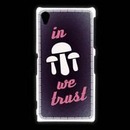 Coque Sony Xpéria Z1 In Mushrooms We trust Rouge ZG