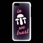 Coque iPhone 5C In Mushrooms We trust Rouge ZG