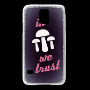 Coque Samsung Galaxy S5 In Mushrooms We trust Rouge ZG