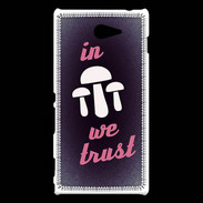 Coque Sony Xperia M2 In Mushrooms We trust Rouge ZG