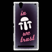Coque Sony Xperia T2 Ultra In Mushrooms We trust Rouge ZG
