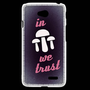 Coque LG L70 In Mushrooms We trust Rouge ZG
