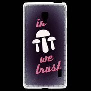 Coque LG F6 In Mushrooms We trust Rouge ZG